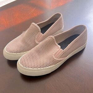 Sperry Crest Twin Gore Perforated Sneakers STS80099 Dusty Pink Rose Womens 7.5 M